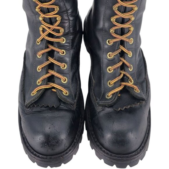 White's Hathorn Boots Men 10.5 Black Leather Work Boots USA Explorer Firefighter - Picture 2 of 16